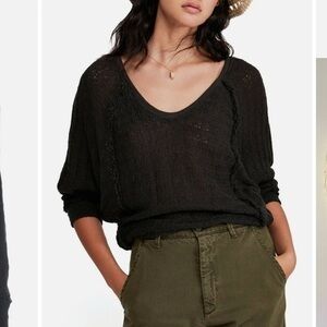 We The Free/Free People Hacci Open Weave Oversized Dolman Sleeve Sweater